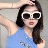 DAIIIBABYYY  -  Vintage Oval Sunglasses Women Men Retro Thick Edges Design Sun Glasses Lady Gradient Black Leopard Eyeglasses Uv400 Mirror