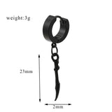 DAIIIBABYYY  -  Fashion Hip Hop Weapon Pendant Earrings Gothic Skull Ear Clip Earrings for Women Men Trendy Ear Accessories Charm Jewelry Gifts