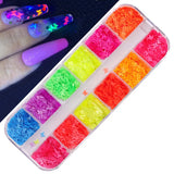 Daiiibabyyy Nail Sequins Irregular Heart Laser Sparkly Butterfly Design Nail Art Decoration Set Nail Glitter Flakes for UV Gel Manicure