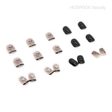 Daiiibabyyy 24pcs Black Heart Coffin Cute Kawaii Press On Nail Tips Finished Full Cover Artificial Fake Nails Seamless Removable False Nails