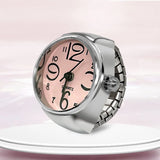 DAIIIBABYYY  -  Steel Fun Vintage Punk Quartz Finger Pocket Watch Ring for Women Men Goth Clock Rings Digital Watch Elastic Stretchy Rings Gifts