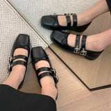 DAIIIBABYYY  -  2024 Spring New Brand Women Flat Shoes Fashion Round Toe Flat Heel Ladies Casual Mary Jane Shoes Shallow Dress Ballerinas S