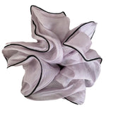 DAIIIBABYYY  -  Spring And Summer New High Grade Floral Ponytail Gauze Headdress For Sweet Girls  Satin Pleated High Stretch Hair Accessories