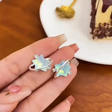 DAIIIBABYYY  -  New Temperament Blue Star Surround Acrylic Resin Stud Earrings for Women Girls Charm Five-pointed Star Crystal Jewelry Wholesale