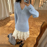 DAIIIBABYYY  -  Fashion Women High Elastic Layered Tulle Mini Skirts Asymmetrical Ruffle Flare Mesh Tutu Skirt