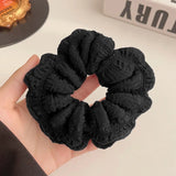 DAIIIBABYYY  -  New Solid Color Bubble Wrinkle Soft Scrunchies Women Hair Ties White Simple Large Elastic Hair Bands Fashion Green Headwear 10CM