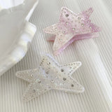 DAIIIBABYYY  -  Korean New Design 7cm Rhinestones Star Hair Clip Fashion Acetate Shark Clip Hair Accessories For Woman Girls