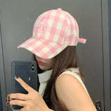 DAIIIBABYYY  -  New Sweet Bow Embroidery Baseball Hat Women Korean Girl Duckbill Cap Outdoor Sun Protection Visors Solid Color Duck Tongue Caps