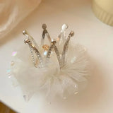 DAIIIBABYYY  - Children's Princess Mesh Hairpin Girls Rhinestone Crown Hair Clip Hair Accessories Sweet Lovely Tiara Headwear