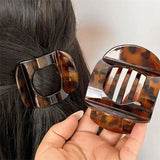 DAIIIBABYYY  -  New Korean Acetic Acid Hair Clip Hair Accessories Women's Spoon Clip Spring Clip Leopard Hair Clip Top Clip Simple Headpiece