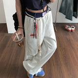 DAIIIBABYYY  -  Vintage Cotton Baggy Women Sweatpants Y2K American Hip Hop Streetwear Joggers Pants Autumn Loose All-Match Straight Trousers New