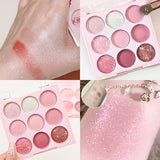 Daiiibabyyy Ice Cream Eyeshadow Palette Glitter Rose Aegyosal Blush Oat Milk Tea Purple Eye Shadows Cool Tone Korean Makeup Women Cosmetics