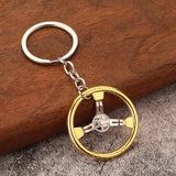 DAIIIBABYYY  -  Hot Sale Racing Steering Wheel Keychain Personality Modified Car Key Chain 6 Speed Gearbox Creative Model Metal Key Chain Gift