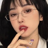 DAIIIBABYYY  -  Japanese Harajuku Glasses Frame Women No Makeup Fashion Anti-blue Glasses Men Contrasting Cute Decorative Glasses Oculos Gafas