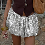 DAIIIBABYYY  -  Sequin Puff Mini Skirt Cute Sexy Dress Y2K Streetwear  Women Winter Clothes High Waist Pencil Short Bubble Pleated Skirts