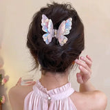 DAIIIBABYYY  -  New Fairy Butterfly Hair Claw Acetate Crab Hair Clip Summer Sweet Princess Shark Clip for Women Girl Hairpin Hair Accessories