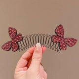 DAIIIBABYYY  - Children's Invisible Broken Hair Hairpin Adult Tiara Tools Curve Needle Bangs Fixed U Shape Insert Hair Styling Comb Accessories