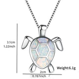 DAIIIBABYYY  -  Steel Fun Jewelry Sea Turtle Animal Pendant Female Blue Crystal Wedding Jewelry Charms Necklace For Women Neck Chain Accessories