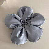 DAIIIBABYYY  -  Korean Exaggerated 3D Flower Hair Rings Sweet Sponge Oversize Large Satin Hair Scrunchies Hair Ropes Headbands Hair Accessories