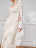 DAIIIBABYYY  -  High End White Dress For Women'S Spring Style French Design, With A Super Beautiful Long Skirt Underneath