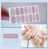 Daiiibabyyy Baking Free Fashion Nail Art Sticker Full Cover Wraps Decorations DIY Manicure Solider Nail Vinyls Adhesive Beauty Pre-designed