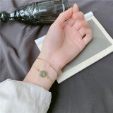 Daiiibabyyy Hetian Jade Bracelet for Women Girl Temperament Luxury Retro Palace Good Fortune Bless Jewelry Dropshippping