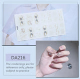 Daiiibabyyy Baking Free Fashion Nail Art Sticker Full Cover Wraps Decorations DIY Manicure Solider Nail Vinyls Adhesive Beauty Pre-designed