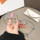 DAIIIBABYYY  -  Fashion Elegant Myopia Glasses Anti Blue Light Glasses Transparent Metal Frame for Women Men Computer Eye Protection Spectacles