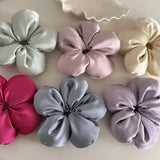 DAIIIBABYYY  -  Korean Exaggerated 3D Flower Hair Rings Sweet Sponge Oversize Large Satin Hair Scrunchies Hair Ropes Headbands Hair Accessories