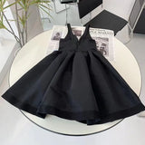 Daiiibabyyy black dress women V-neck sleevless sexy women dress knee length Y2k party dress black little dress elegant women