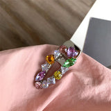 Daiiibabyyy Rhinestone Hair Pin Luxury Gems Hair Clip Hair Accessories for Women Tiaras Bride Bridesmaid Gifts Korea INS Romance Y2K Jewelry