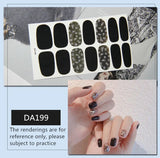 Daiiibabyyy Baking Free Fashion Nail Art Sticker Full Cover Wraps Decorations DIY Manicure Solider Nail Vinyls Adhesive Beauty Pre-designed