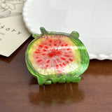 DAIIIBABYY  -  New Niche Design Cute Fruit Series Small Hair Clip For Sweet Girls Acetate Funny Small Shark Clip Hair Accessories