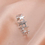 DAIIIBABYYY  -  Five pointed star ring stainless steel women's minimalist fashion ring accessories jewelry anniversary gift