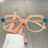 DAIIIBABYYY  - New Polygon Women Eyeglasses Frame 2024 Stylish Candy Color Computer Eyewear Trendy Brand Design Fashion Lady Spectacles