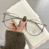 DAIIIBABYYY  -  2024 New Unisex Round Polygon Glasses for Men Women Metal Frame Glasses Plain Nearsighted Eyewear Glasses -1.0 -2.5 To-4.0