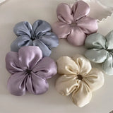 DAIIIBABYYY  -  Korean Exaggerated 3D Flower Hair Rings Sweet Sponge Oversize Large Satin Hair Scrunchies Hair Ropes Headbands Hair Accessories