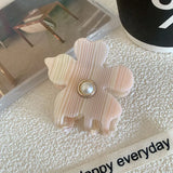 DAIIIBABYYY  -  French Pearl Flower Grab Clip Simple Sweet Acetic Acid  Shark Clip For Girls Top Clip Ponytail Clip Hair Accessories