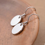 Daiiibabyyy New S925 Sterling Silver Simplicity Smooth Round Brand Earrings For Women Wedding Party Gift Fashion Charm Fine Jewelry