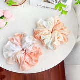 DAIIIBABYYY  -  Summer Small Fresh Oversized Gradient Color Elastic Fabric Scrunchie Simple Temperament Hair Rope High Ponytail Hair Accessories