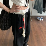 DAIIIBABYYY  -  Vintage Cotton Baggy Women Sweatpants Y2K American Hip Hop Streetwear Joggers Pants Autumn Loose All-Match Straight Trousers New