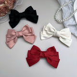 Daiiibabyyy Three-layer Bowknot Hairpin for Women Elegant French Temperament Bowknot Hair Clip Retro High-end Hair Accessories