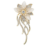 Daiiibabyyy Brooch Rhinestone Flower Brooches for Women Large Brooch Pin Simple Fashion Jewelry Wedding Pin Corsage Accessories