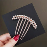 DAIIIBABYYY  -  Elegant Pearl Hair Combs Hairpin for Women Luxury Crystal Bun Decor Wedding Bridal Hair Claw Clips Hair Jewelry Accessories