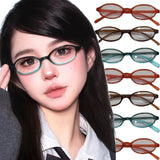 DAIIIBABAYYY  -  Vintage Little Square Frame Glasses Women Y2K Retro Anti-blue Light Eyeglasses Red Green Computer Spectacle Eyewears Goggles