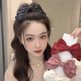 Daiiibabyyy Three-layer Bowknot Hairpin for Women Elegant French Temperament Bowknot Hair Clip Retro High-end Hair Accessories