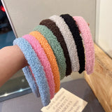 DAIIIBABYYY  -  1.5cm Width Autumn Winter Sweet Plush Hair Band For Girls College Students Face Washing Hairbands Brown Pink Hair Bands Headwear