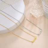 DAIIIBABYYY  -  Paper Clip Pendant Stainless Steel Necklace Women's Fashion Personality Minimalist Jewelry New 2024