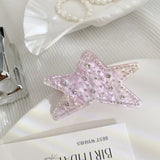 DAIIIBABYYY  -  Korean New Design 7cm Rhinestones Star Hair Clip Fashion Acetate Shark Clip Hair Accessories For Woman Girls