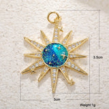 DAIIIBABYYY  -  1 pieces Vintage Zircon Twist Sun Charms Pendants DIY Bracelet Earring Jewelry Making Supplies Wholesale ﻿